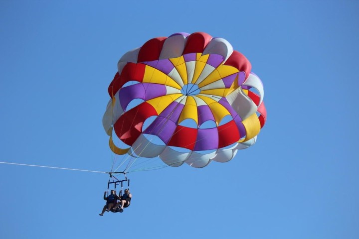 a parachute in the air