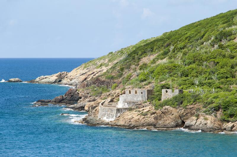 a rocky island in the middle of a body of water