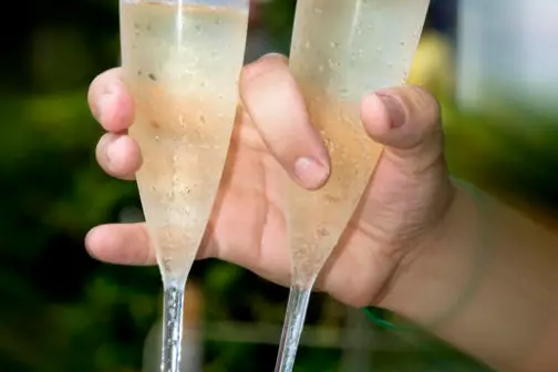 a hand holding a glass of wine